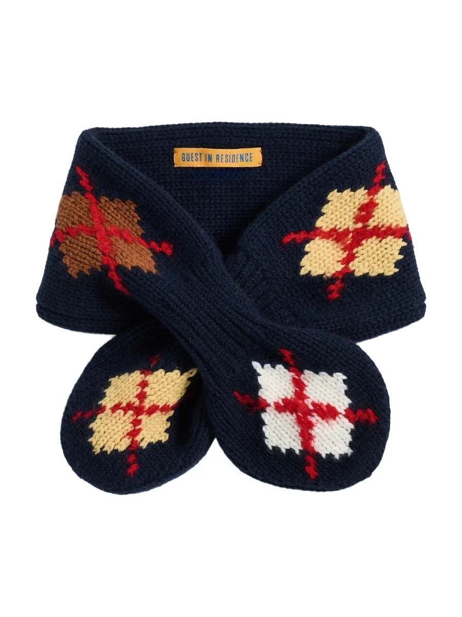 Guest In Residence Argyle Bowtie Scarf