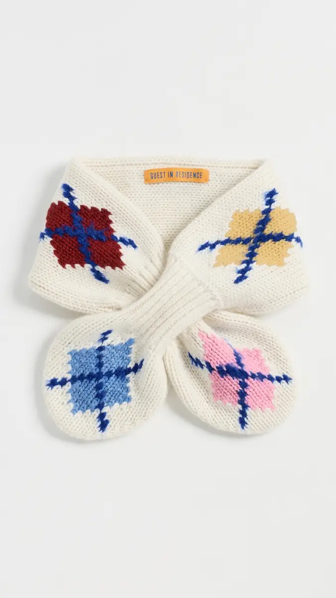 Guest In Residence Argyle Bowtie Scarf | Thumbnail 2 Guest In Residence Argyle Bowtie Scarf | Thumbnail 2