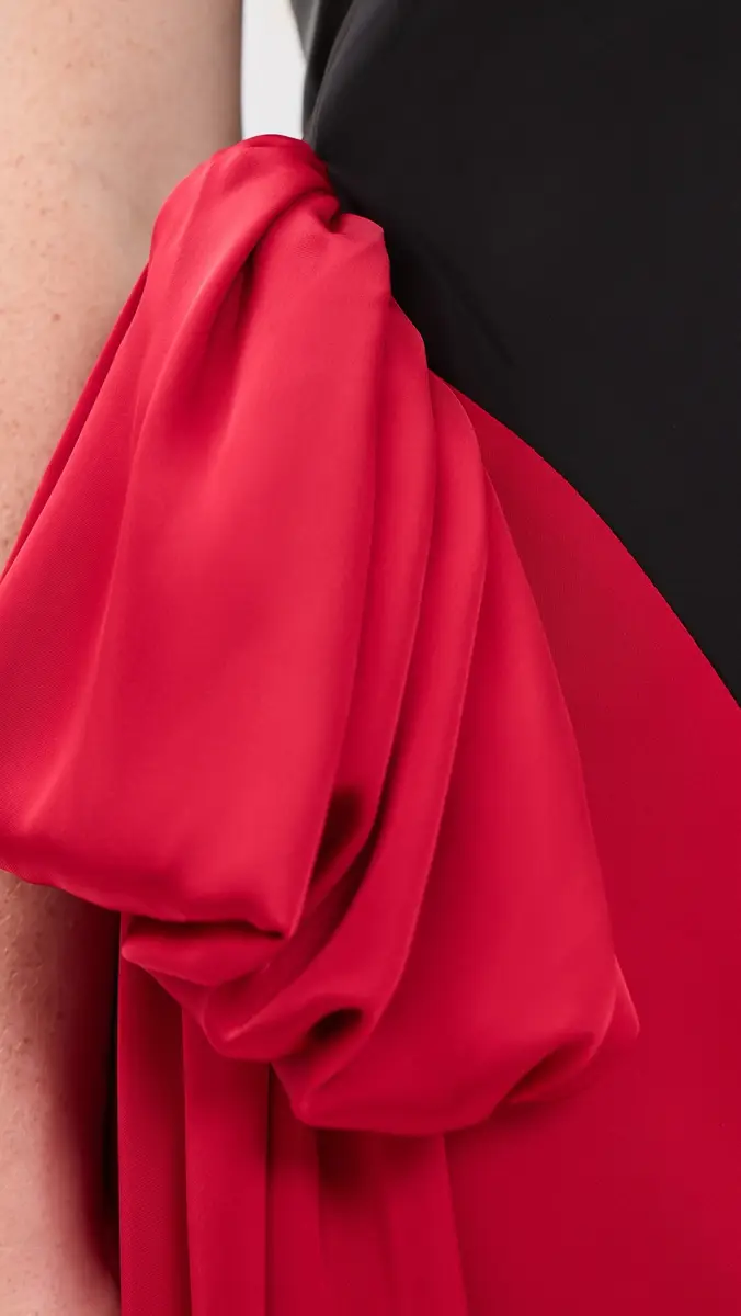 Norma Kamali Strapless Spliced Bias Bow Gown | Thumbnail 6