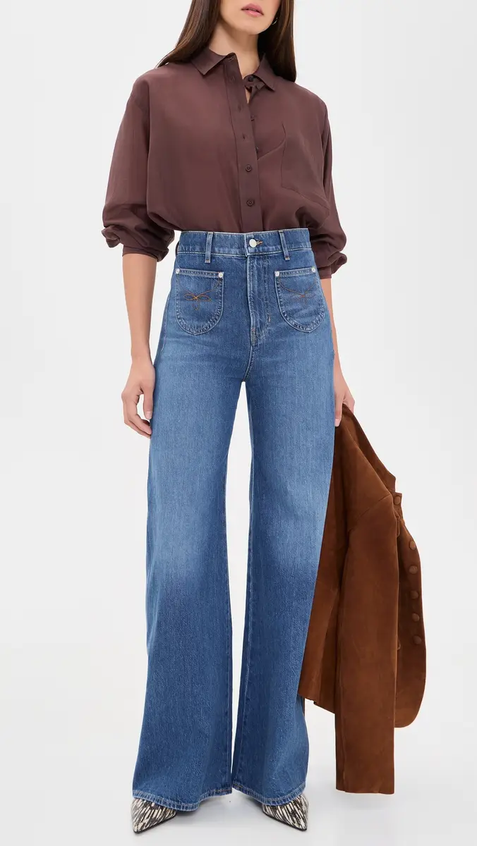 Veronica Beard Jean Grant Western Stitch Jeans | Thumbnail 5 Veronica Beard Jean Grant Western Stitch Jeans | Thumbnail 5