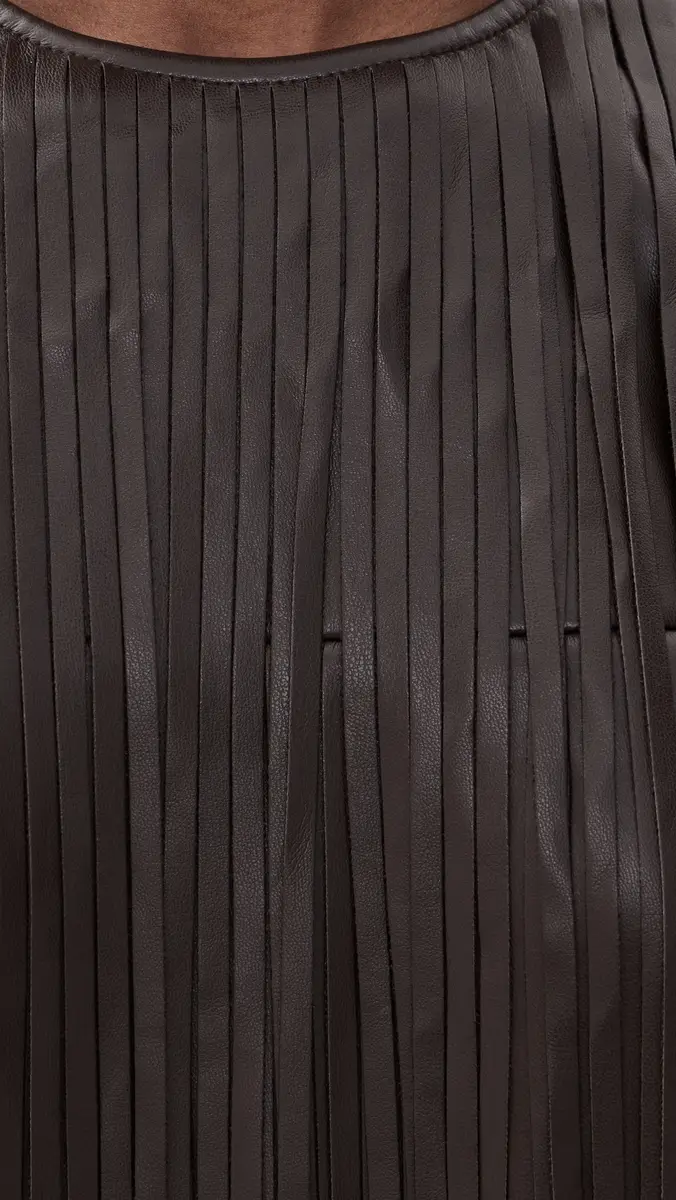 SIMONMILLER Sina Vegan Leather Fringe Dress | Thumbnail 6 SIMONMILLER Sina Vegan Leather Fringe Dress | Thumbnail 6