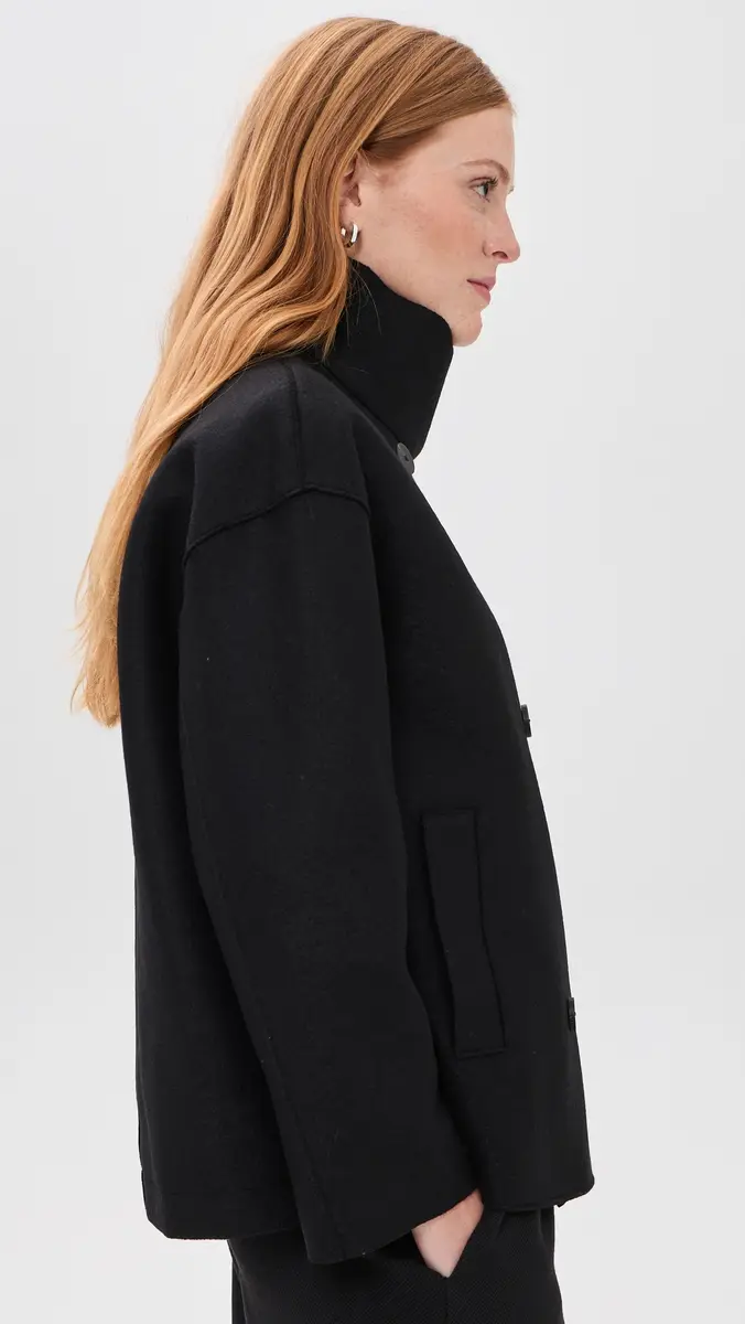 Harris Wharf London Oversized Pressed Wool Funnel Jacket | Thumbnail 4 Harris Wharf London Oversized Pressed Wool Funnel Jacket | Thumbnail 4