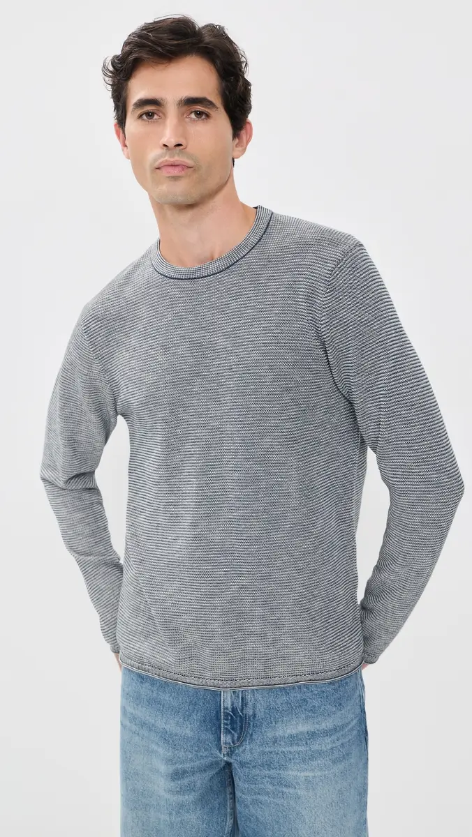 Billy Reid Tuck Stripe Crew Sweater | Thumbnail 2
