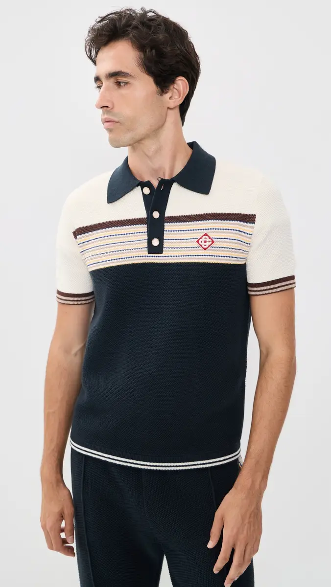 Casablanca Cafe Stripe Polo Shirt | Thumbnail 3