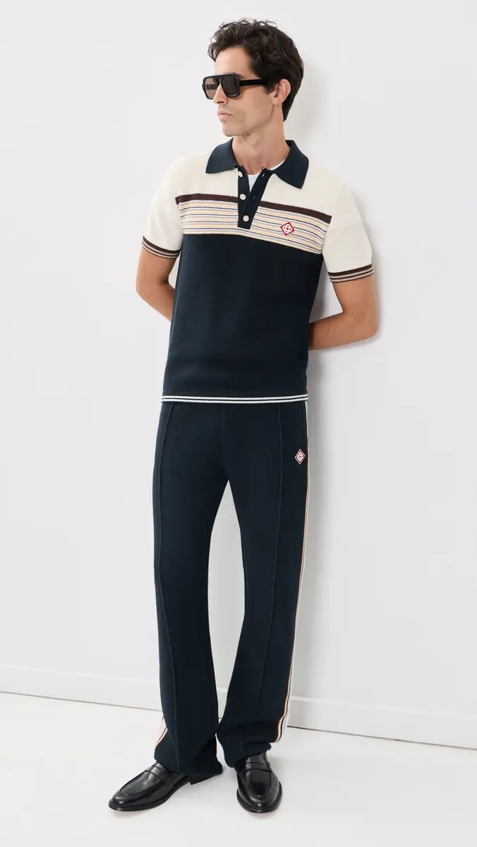 Casablanca Cafe Stripe Polo Shirt | Thumbnail 6
