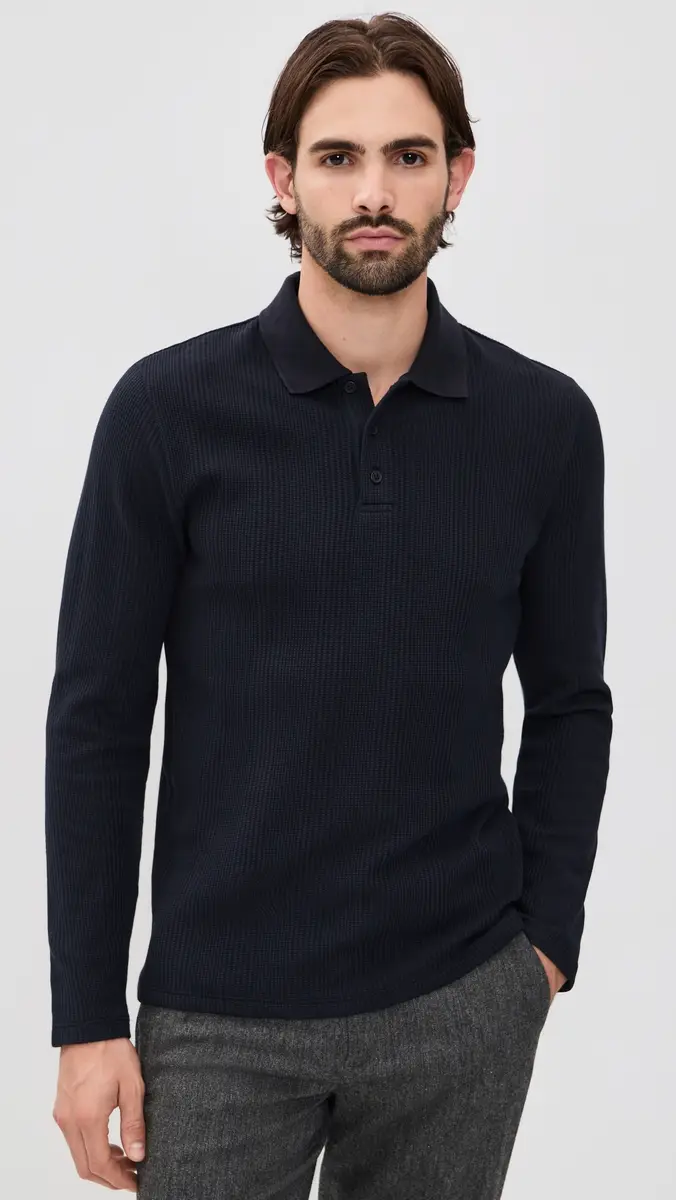 Vince Variegated Texture Polo | Thumbnail 2 Vince Variegated Texture Polo | Thumbnail 2