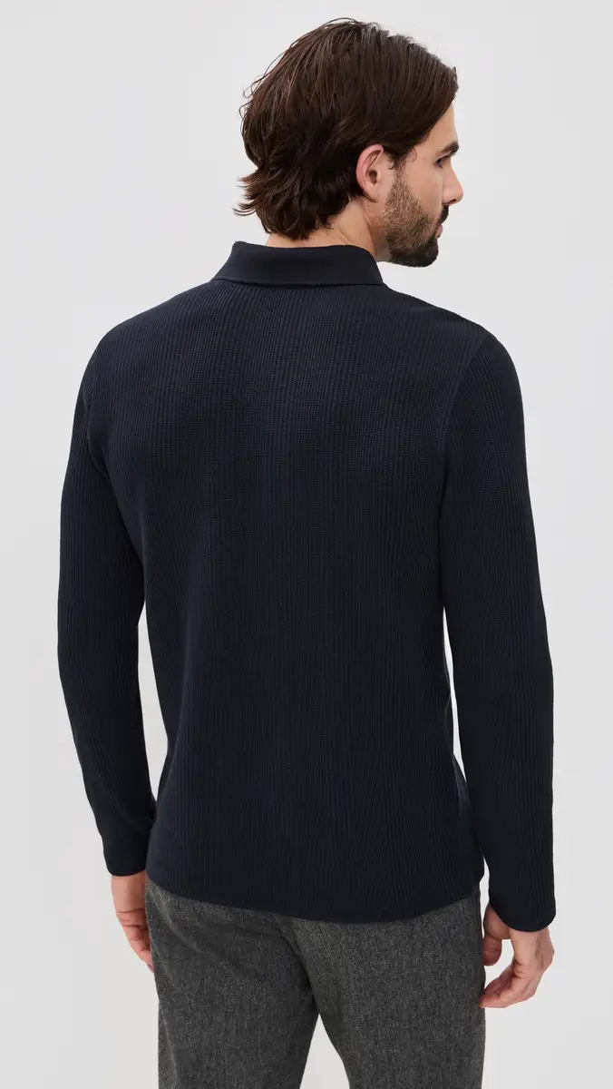 Vince Variegated Texture Polo | Thumbnail 3 Vince Variegated Texture Polo | Thumbnail 3
