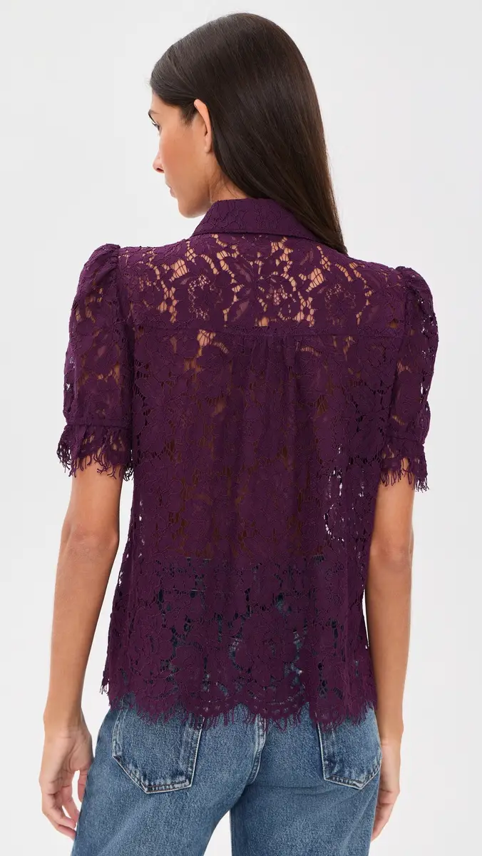 Generation Love Mikaelle Lace Button Down Shirt | Thumbnail 3 Generation Love Mikaelle Lace Button Down Shirt | Thumbnail 3