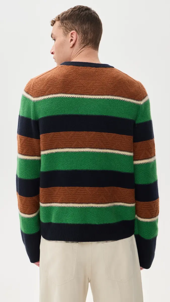 Guest In Residence Stripe Cashmere Crew Sweater | Thumbnail 3 Guest In Residence Stripe Cashmere Crew Sweater | Thumbnail 3