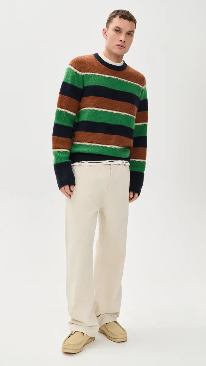 Guest In Residence Stripe Cashmere Crew Sweater | Thumbnail 5 Guest In Residence Stripe Cashmere Crew Sweater | Thumbnail 5