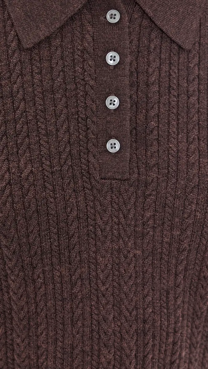 GOOD AMERICAN The Micro Cable Polo Pullover | Thumbnail 6 GOOD AMERICAN The Micro Cable Polo Pullover | Thumbnail 6