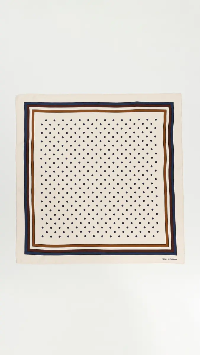 Nili Lotan Vintage Silk Polka-Dot Scarf | Thumbnail 4 Nili Lotan Vintage Silk Polka-Dot Scarf | Thumbnail 4
