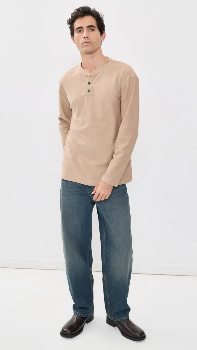 Rhythm Vintage Terry Long Sleeve Henley | Thumbnail 5