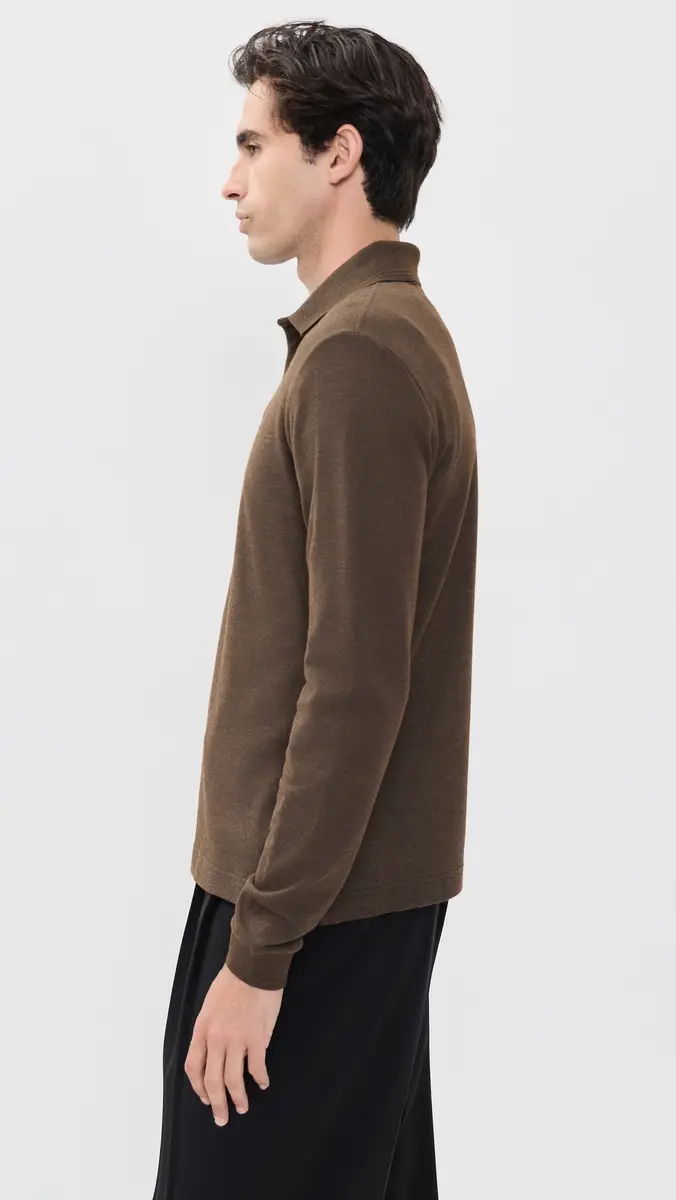 Burberry Evan Relaxed Long Sleeve Polo | Thumbnail 4 Burberry Evan Relaxed Long Sleeve Polo | Thumbnail 4