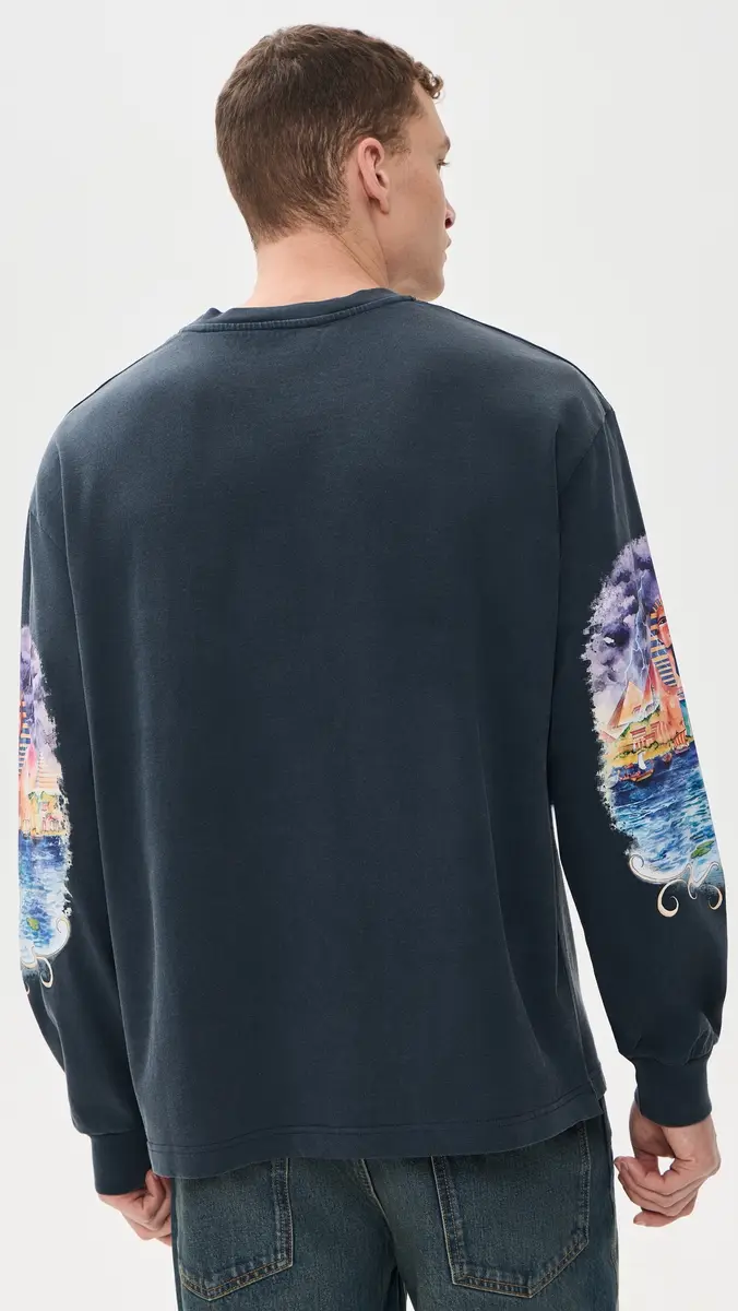 Casablanca Eveil Ancestral Washed Long Sleeve Tee | Thumbnail 3