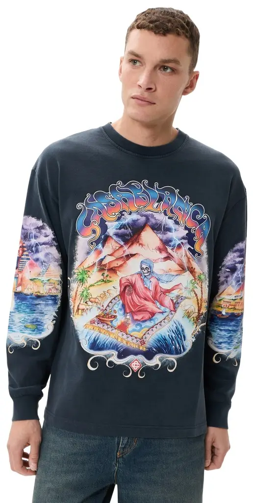 Casablanca Eveil Ancestral Washed Long Sleeve Tee | Image 1 Casablanca Eveil Ancestral Washed Long Sleeve Tee | Image 1