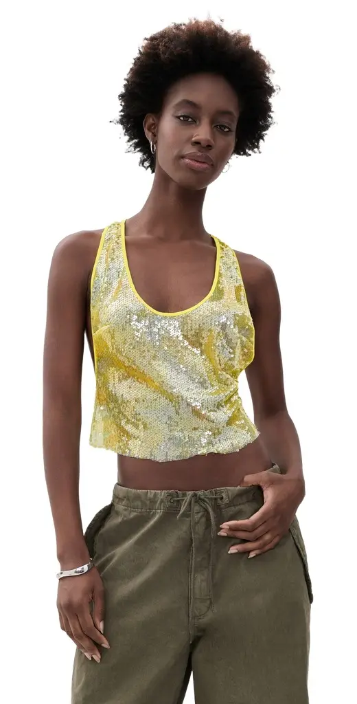 LIONESS Bare Sequin Cami
