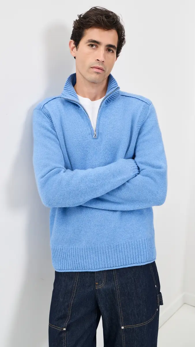 Guest In Residence Half Zip Cashmere Turtleneck Sweater | Thumbnail 2