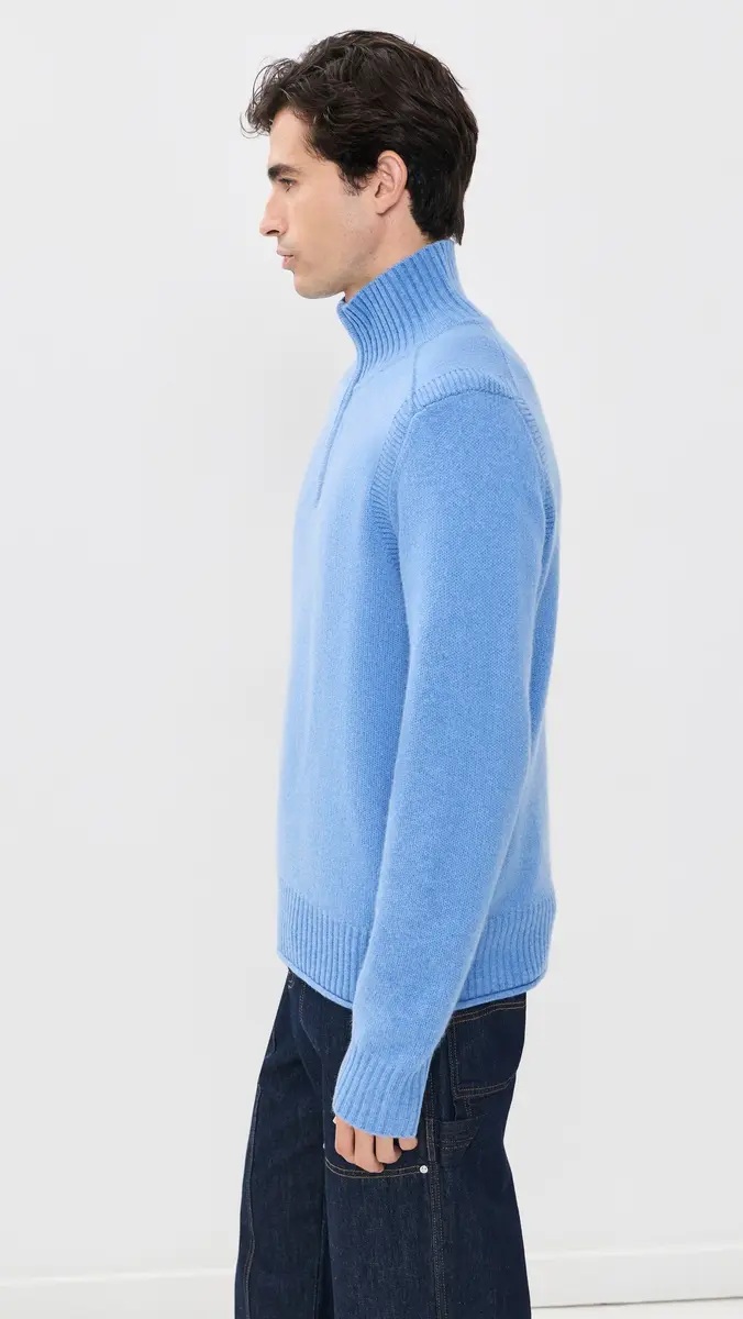 Guest In Residence Half Zip Cashmere Turtleneck Sweater | Thumbnail 4