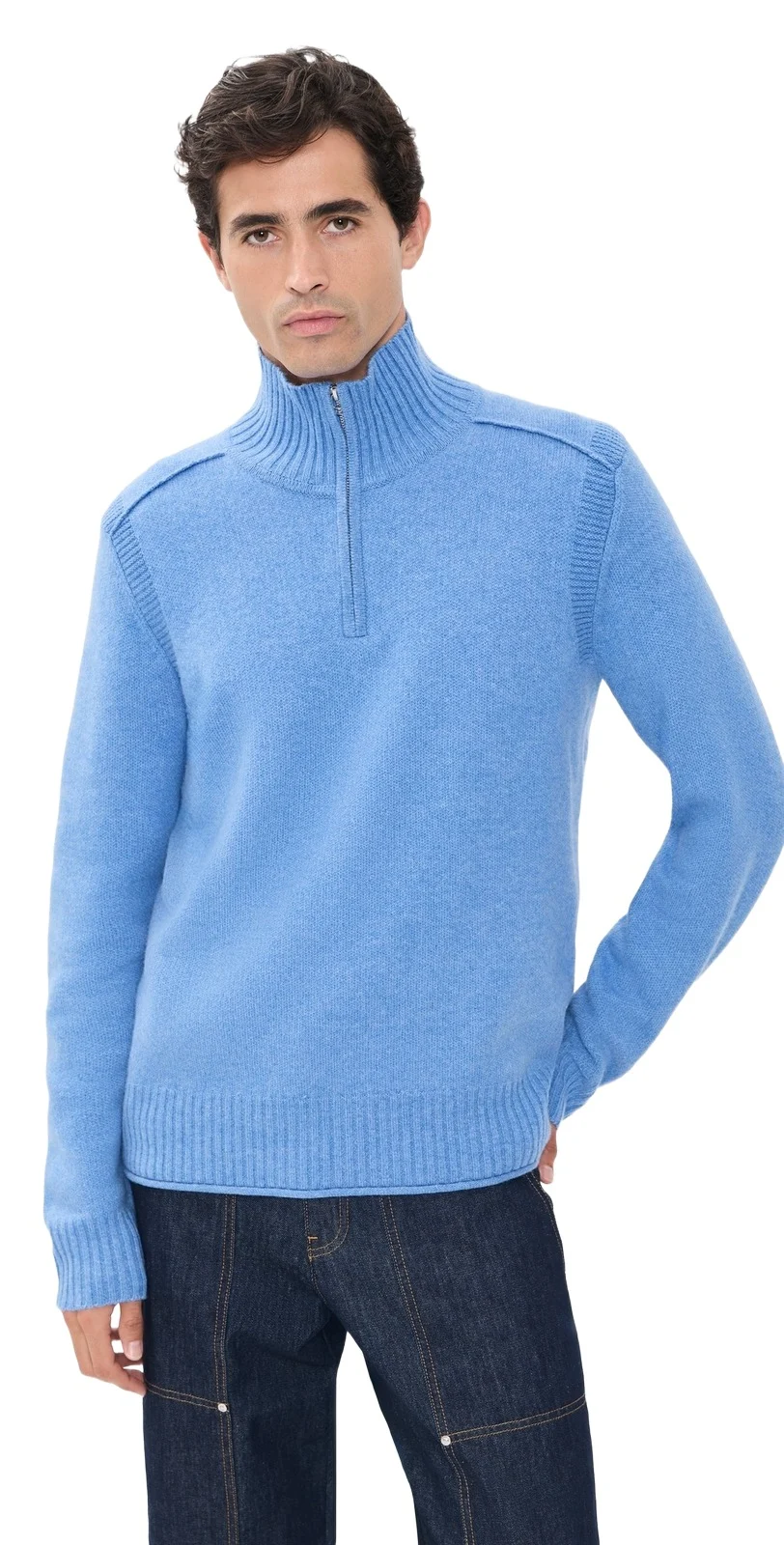 Half Zip Cashmere Turtleneck Sweater Half Zip Cashmere Turtleneck Sweater