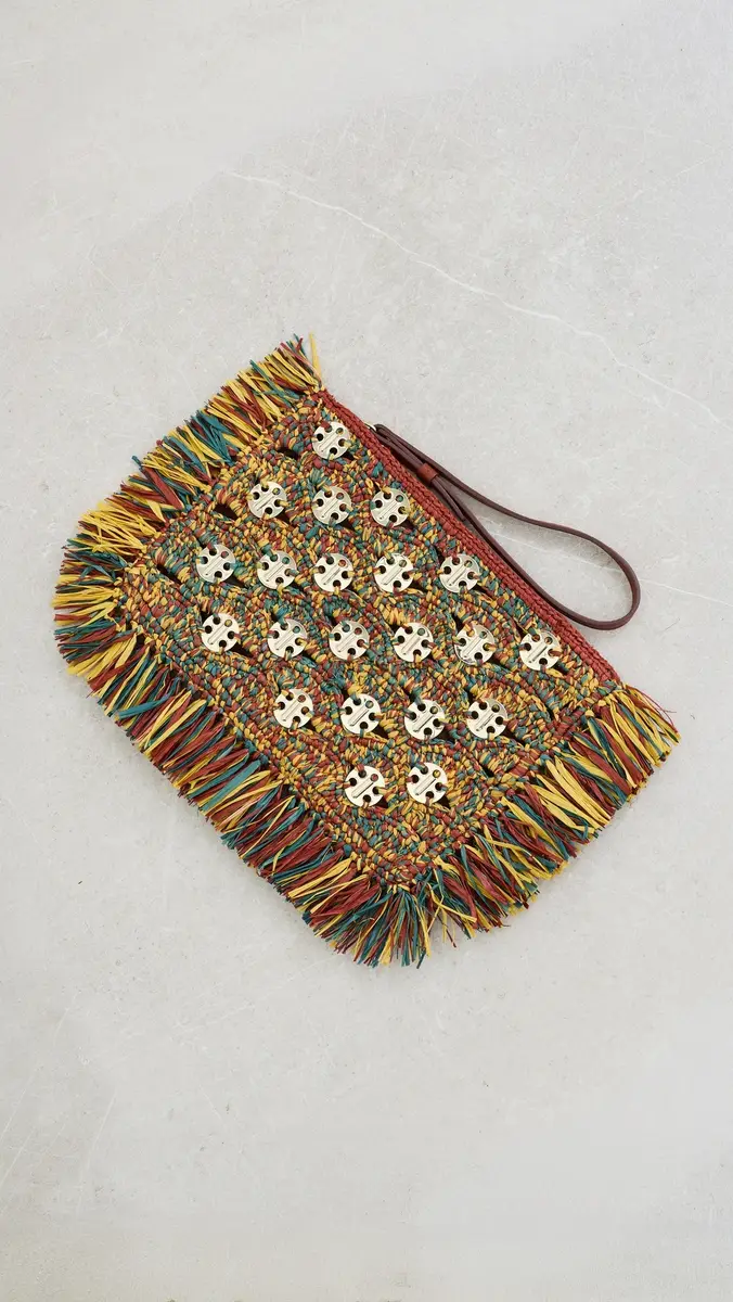 Rabanne Raffia Fringe Pouch | Thumbnail 2 Rabanne Raffia Fringe Pouch | Thumbnail 2