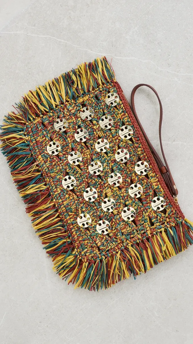 Rabanne Raffia Fringe Pouch | Thumbnail 4 Rabanne Raffia Fringe Pouch | Thumbnail 4