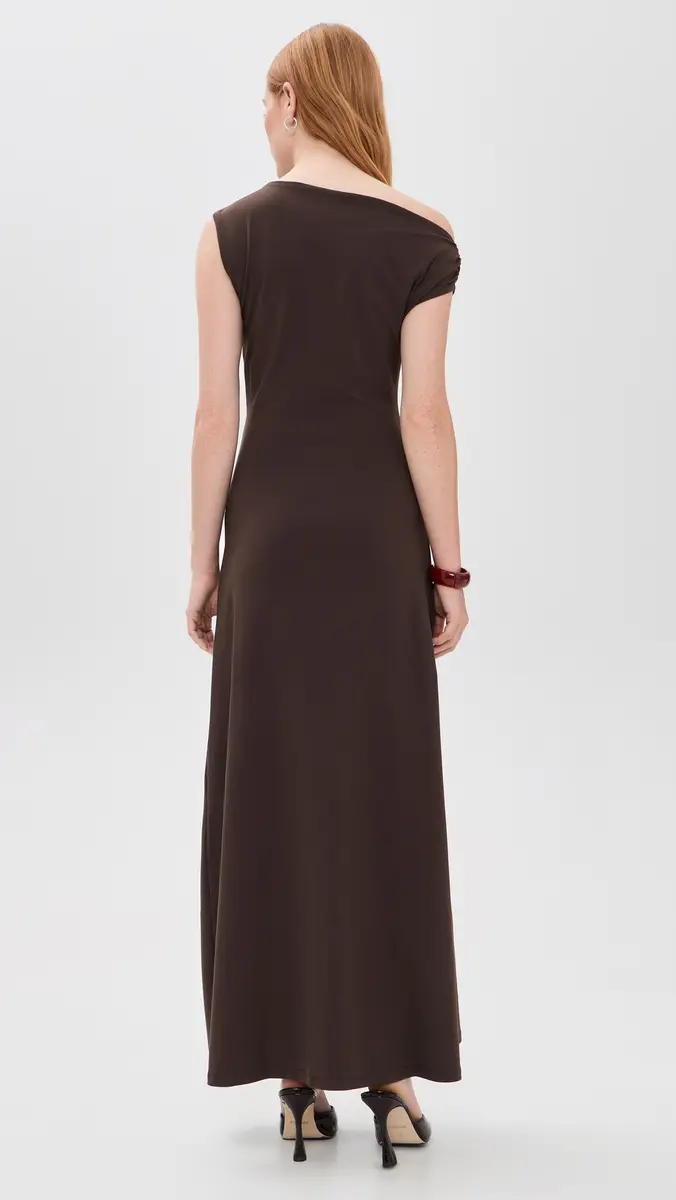 susana monaco One Shoulder Gathered Slit Front Dress | Thumbnail 3 susana monaco One Shoulder Gathered Slit Front Dress | Thumbnail 3