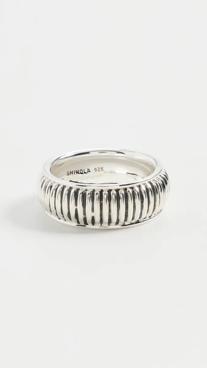 Shinola Sterling Silver Coin Edge Band 10MM | Thumbnail 2 Shinola Sterling Silver Coin Edge Band 10MM | Thumbnail 2
