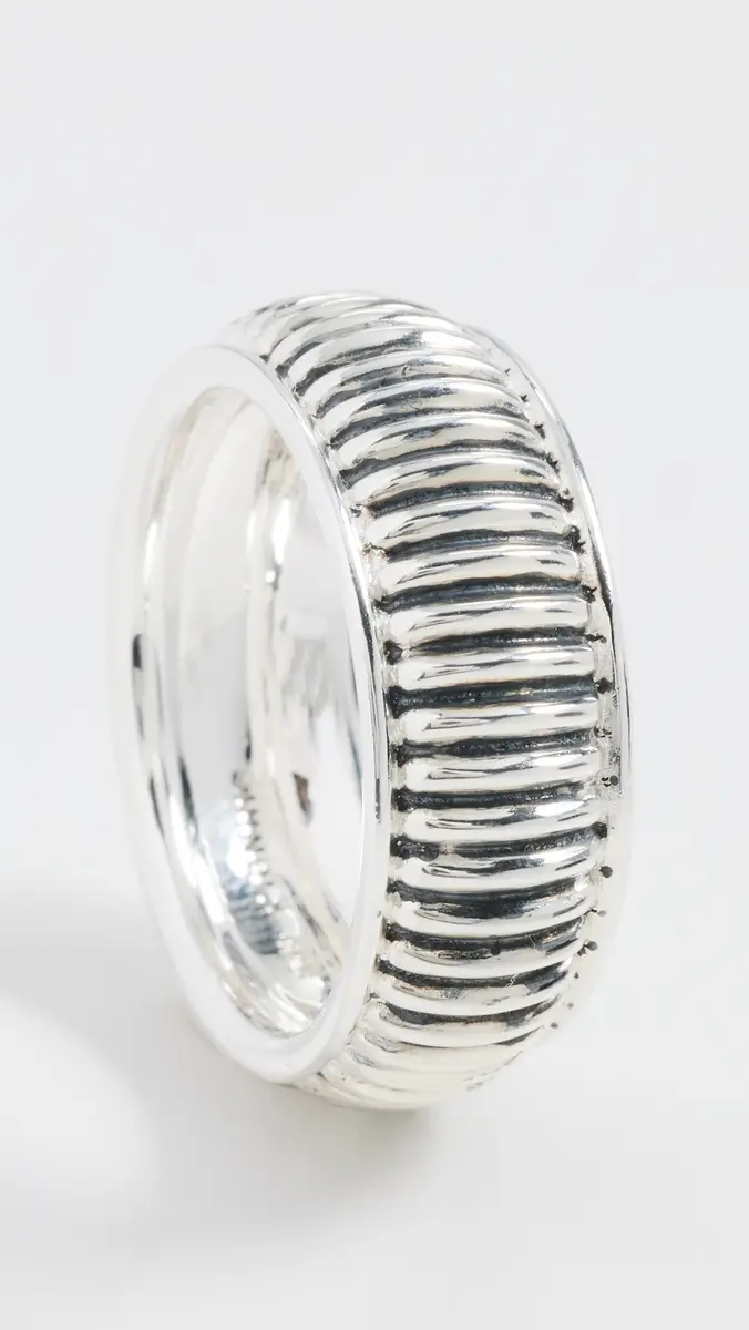 Shinola Sterling Silver Coin Edge Band 10MM | Thumbnail 4 Shinola Sterling Silver Coin Edge Band 10MM | Thumbnail 4