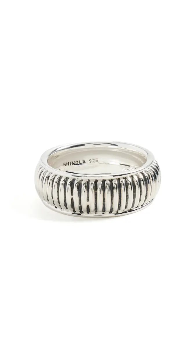 Shinola Sterling Silver Coin Edge Band 10MM | Thumbnail 6 Shinola Sterling Silver Coin Edge Band 10MM | Thumbnail 6