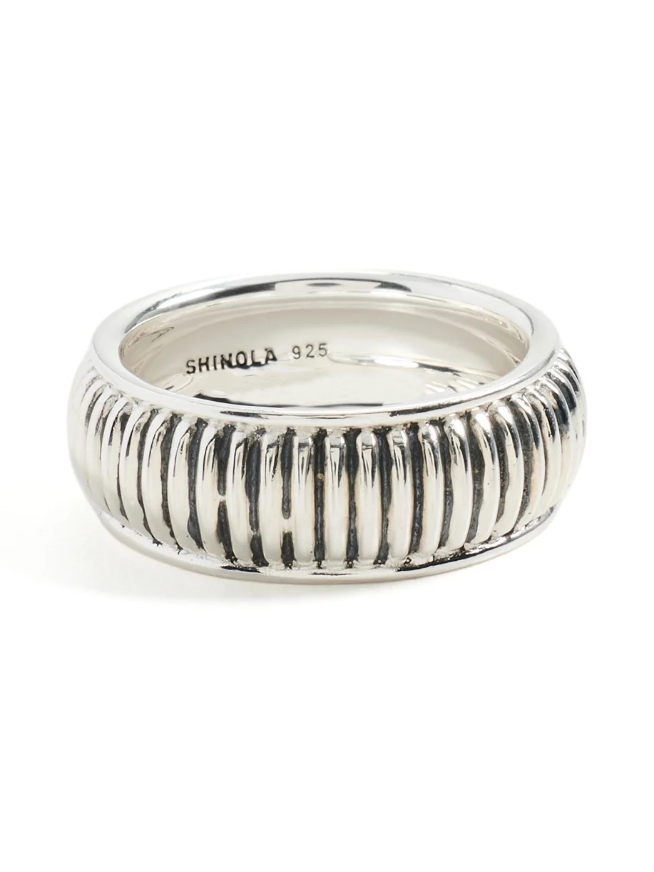 Sterling Silver Coin Edge Band 10MM