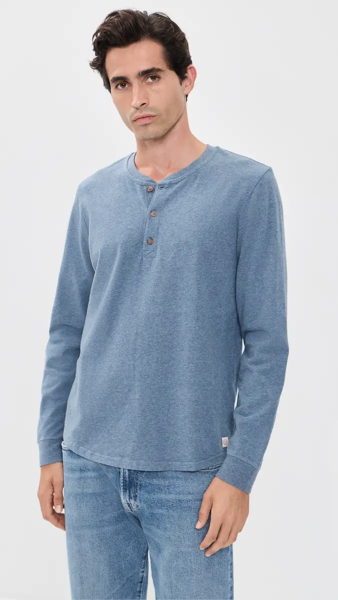 Marine Layer Luxe 250 Henley Tee | Thumbnail 2