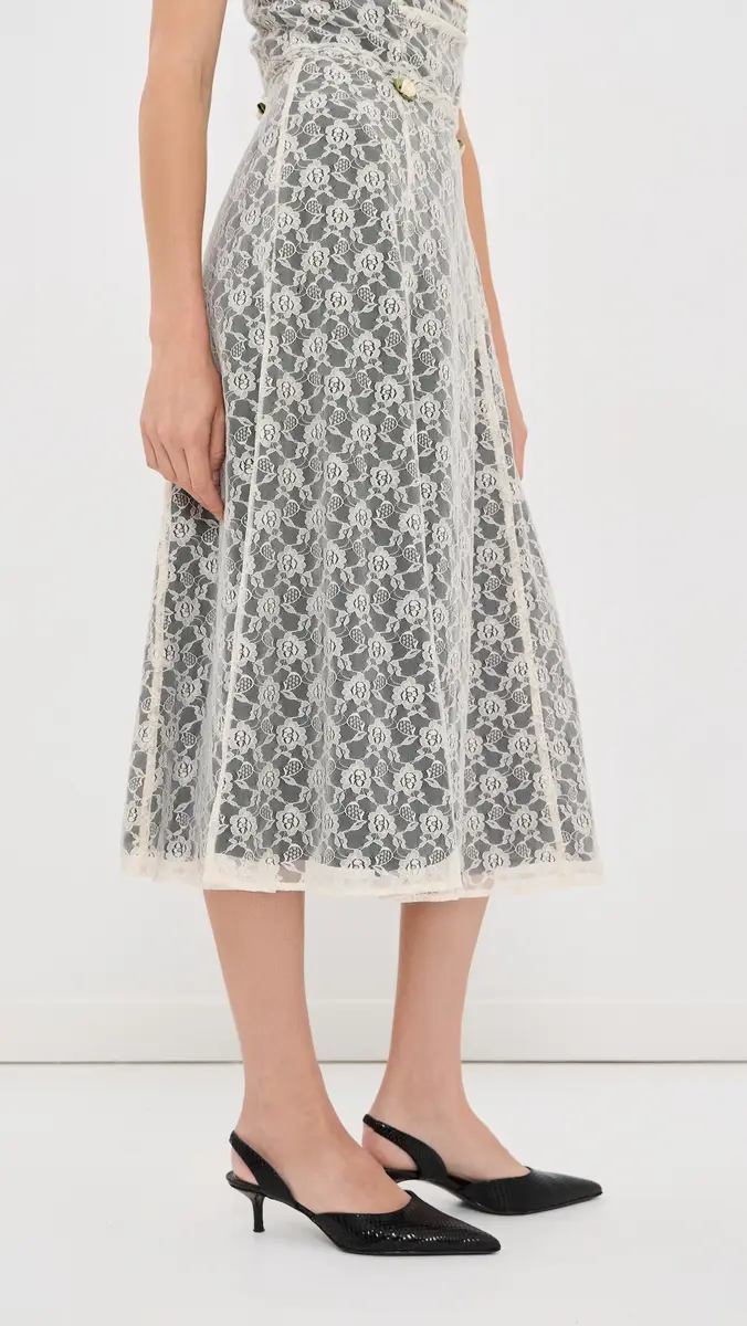 Tanner Fletcher Wilma Lace Layer Midi Skirt | Thumbnail 5