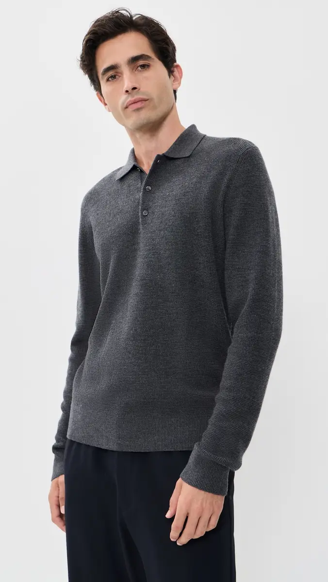 Greyson Saratoga Waffle Stitch Sweater Polo | Thumbnail 2