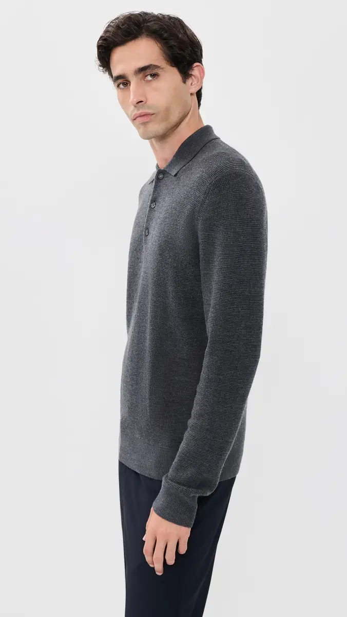 Greyson Saratoga Waffle Stitch Sweater Polo | Thumbnail 4