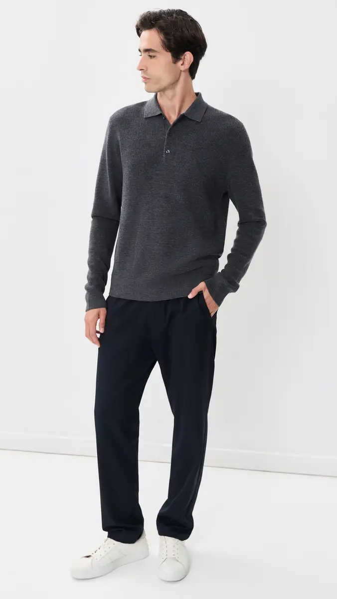 Greyson Saratoga Waffle Stitch Sweater Polo | Thumbnail 5