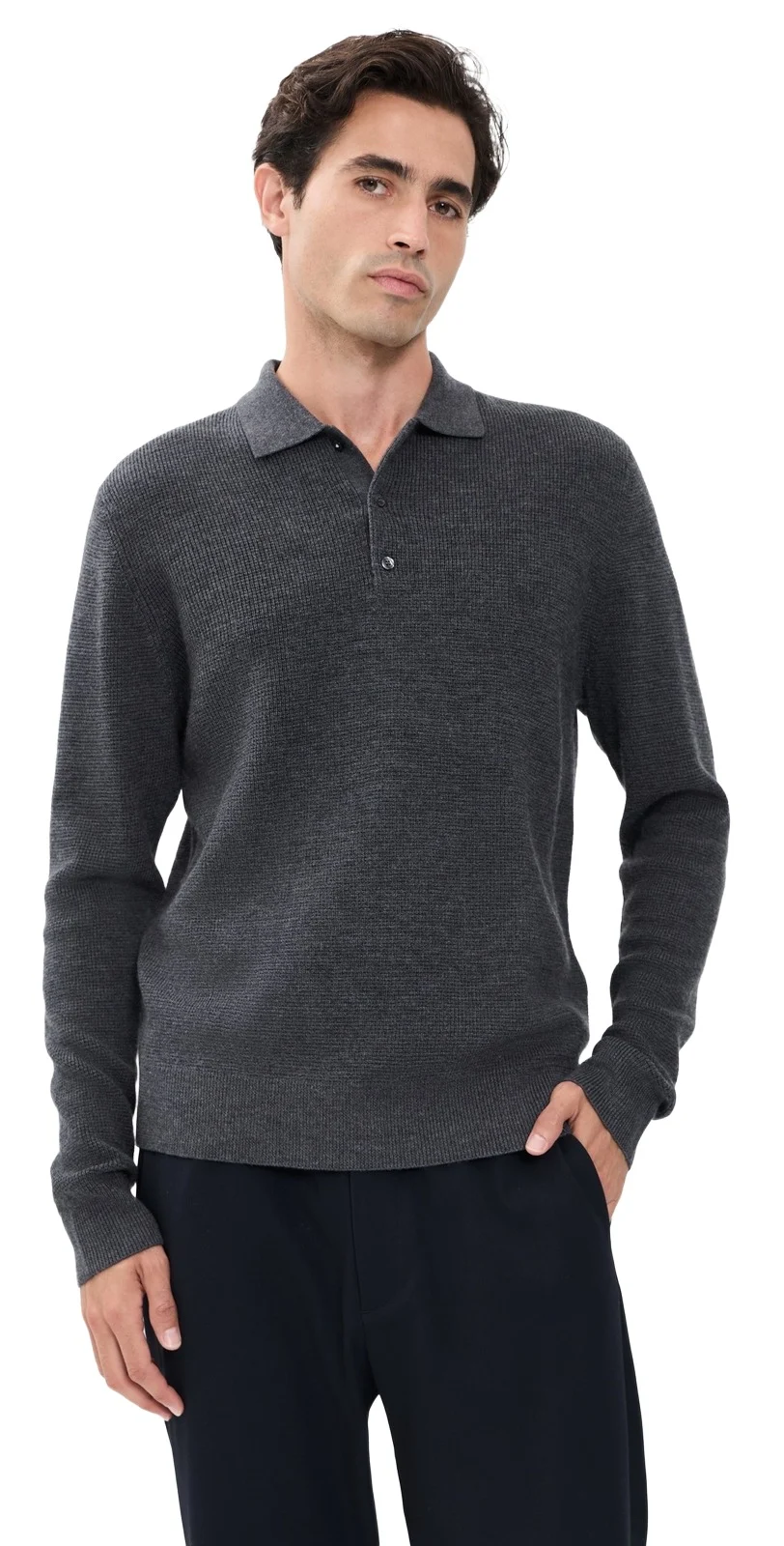 Saratoga Waffle Stitch Sweater Polo Saratoga Waffle Stitch Sweater Polo