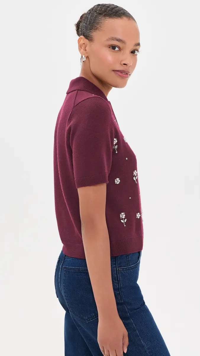 TANYA TAYLOR Embroidered Camilla Top | Thumbnail 4