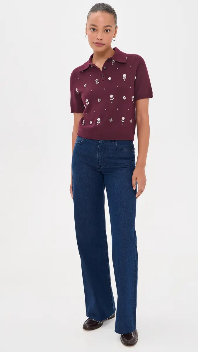 TANYA TAYLOR Embroidered Camilla Top | Thumbnail 5