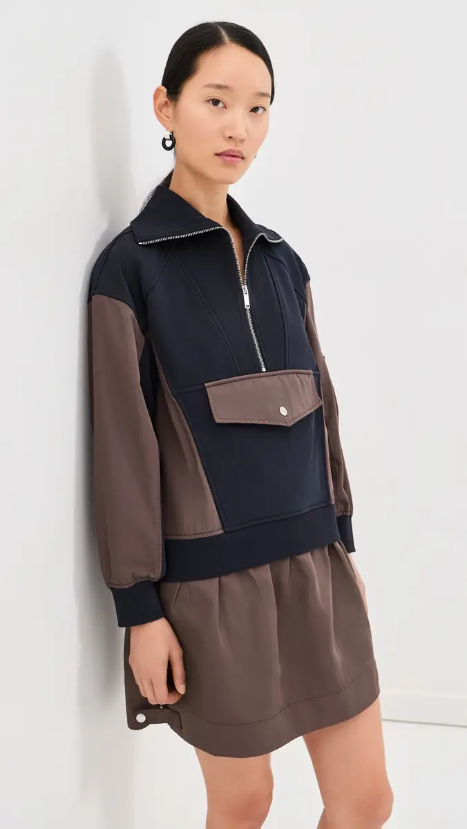 3.1 Phillip Lim French Terry Nylon Combo Utility Dress | Thumbnail 2 3.1 Phillip Lim French Terry Nylon Combo Utility Dress | Thumbnail 2