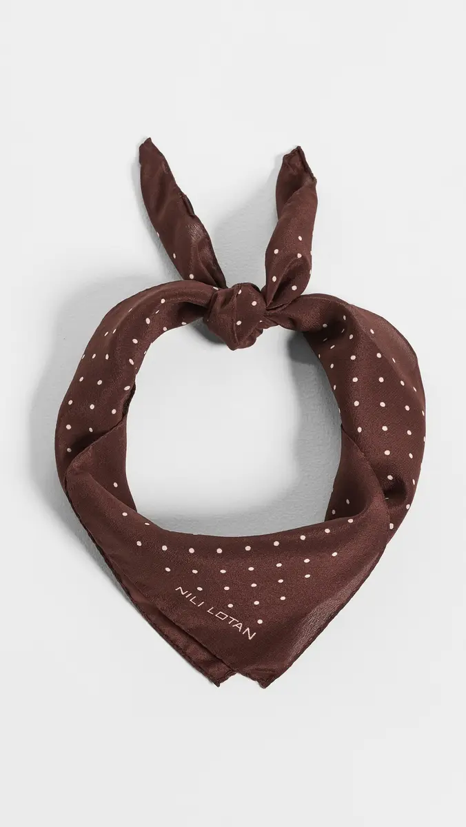 Nili Lotan Silk Mini Dot Scarf | Thumbnail 2
