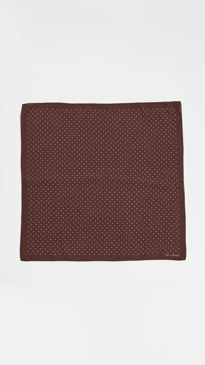 Nili Lotan Silk Mini Dot Scarf | Thumbnail 4