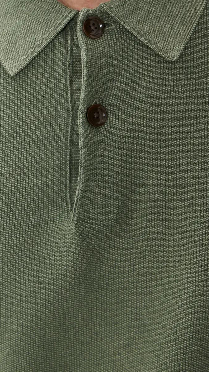 Faherty Long Sleeve Sunwashed Sweater Polo | Thumbnail 6 Faherty Long Sleeve Sunwashed Sweater Polo | Thumbnail 6