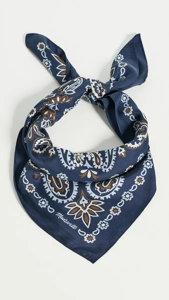 Madewell Medium Silk Bandana | Thumbnail 2 Madewell Medium Silk Bandana | Thumbnail 2