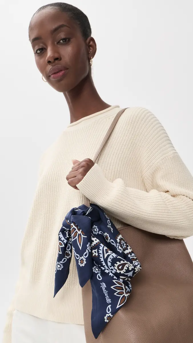 Madewell Medium Silk Bandana | Thumbnail 3 Madewell Medium Silk Bandana | Thumbnail 3