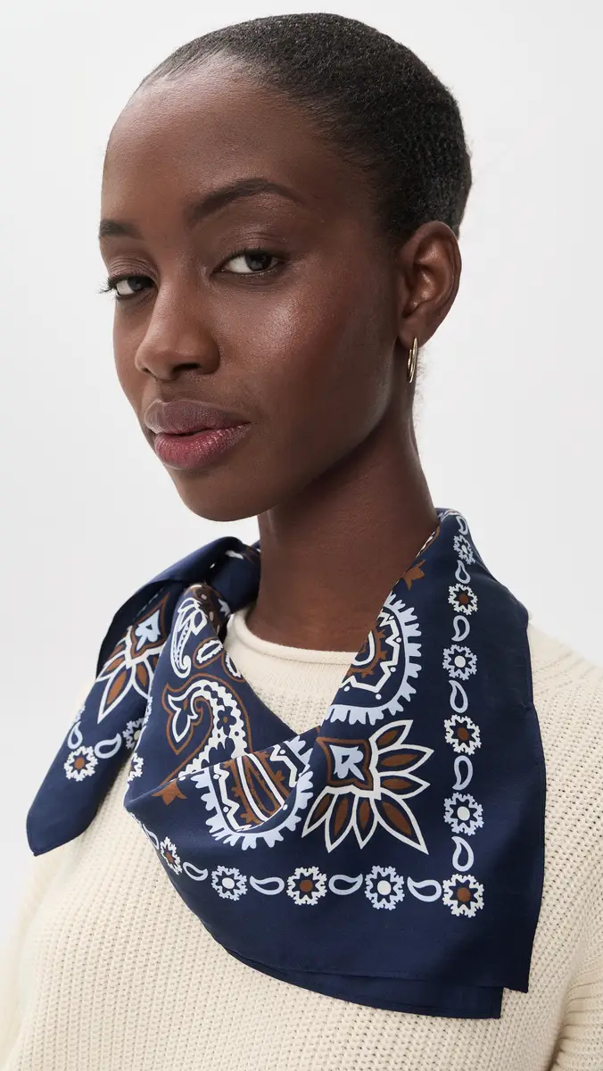 Madewell Medium Silk Bandana | Thumbnail 4 Madewell Medium Silk Bandana | Thumbnail 4