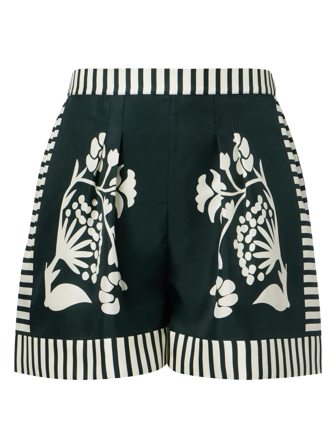Eres Arjun printed silk twill shorts