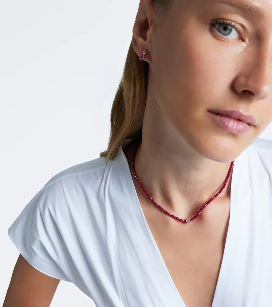Suzanne Kalan Infinite 18kt rose gold beaded necklace with rubies and diamonds | Thumbnail 4 Suzanne Kalan Infinite 18kt rose gold beaded necklace with rubies and diamonds | Thumbnail 4