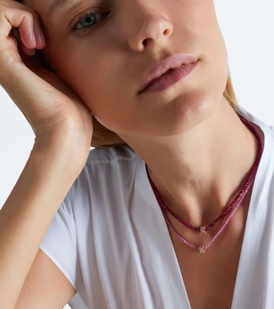 Suzanne Kalan Infinite 18kt rose gold beaded necklace with rubies and diamonds | Thumbnail 5 Suzanne Kalan Infinite 18kt rose gold beaded necklace with rubies and diamonds | Thumbnail 5