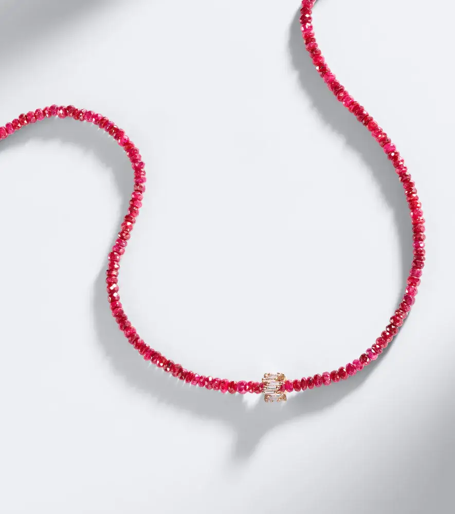Suzanne Kalan Infinite 18kt rose gold beaded necklace with rubies and diamonds | Thumbnail 6 Suzanne Kalan Infinite 18kt rose gold beaded necklace with rubies and diamonds | Thumbnail 6